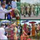 Pangdam XII/Tanjungpura Disambut wakil bupati jamuri amir. S.H. dan Adat Dayak dan Forkopimda Saat Tiba di Ketapang