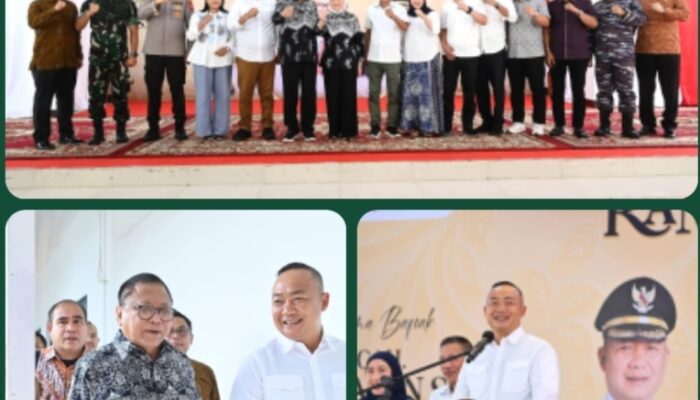 Bupati ketapang Alexander Wilyo dan wakil bupati Jamhuri Amir sambut kedatangan Bapak Oesman Sapta Odang pulang kampung di tanah Kayong