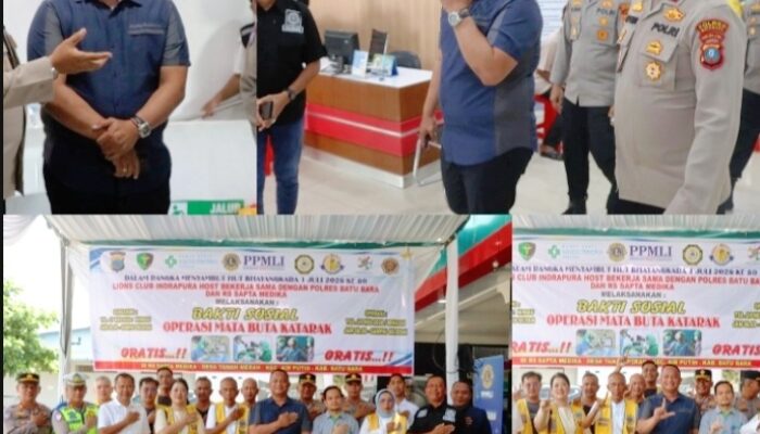 Polres Batu Bara Bersama Yayasan Lions Club dan RS Sapta Medika Gelar Bakti Kesehatan Sambut Hari Bhayangkara ke-80
