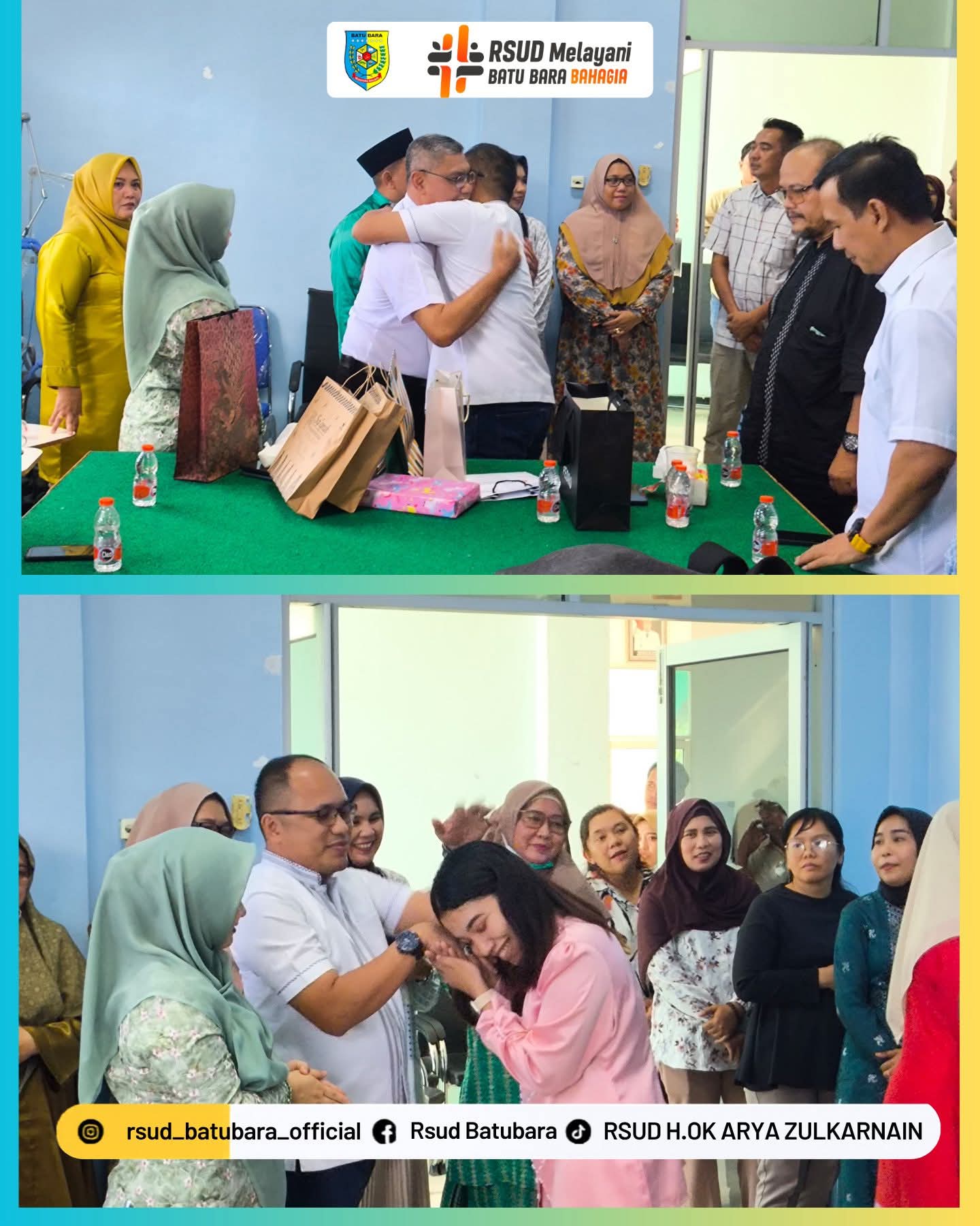 Pisah sambut Direktur RSUD H OK Arya Zulkarnain Batu Bara dari dr Guruh Wahyu Nugraha kepada dr Yufly Yanza