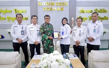 Dandim 0208 Asahan Letkol Inf Edy Syahputra menerima audiensi jajaran BNN Kabupaten Batu Bara
