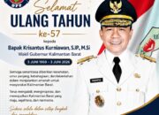 PWK Kalbar Sampaikan Ucapan Selamat Ulang Tahun ke-57 kepada Wakil Gubernur Kalbar Krisantus Kurniawan