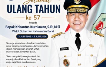 PWK Kalbar Sampaikan Ucapan Selamat Ulang Tahun ke-57 kepada Wakil Gubernur Kalbar Krisantus Kurniawan
