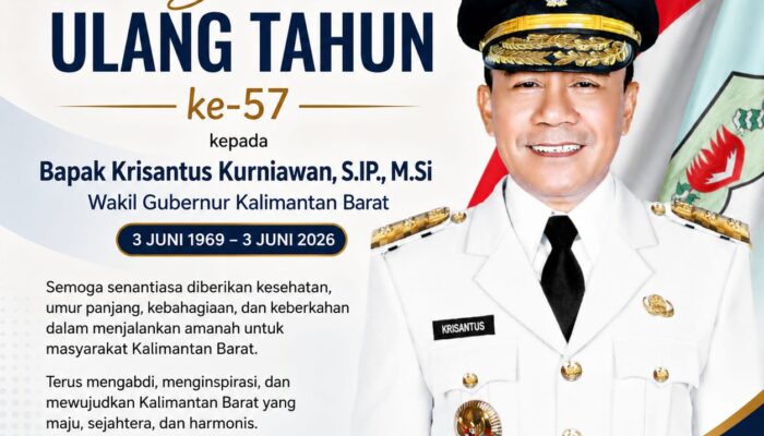 PWK Kalbar Sampaikan Ucapan Selamat Ulang Tahun ke-57 kepada Wakil Gubernur Kalbar Krisantus Kurniawan
