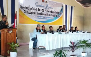 Sosialisasi redistribusi tanah eks HGU Nangahale di Kabupaten Sikka untuk mendukung program Reforma Agraria dan kepastian hak masyarakat.