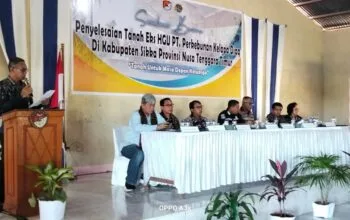 Sosialisasi redistribusi tanah eks HGU Nangahale di Kabupaten Sikka untuk mendukung program Reforma Agraria dan kepastian hak masyarakat.
