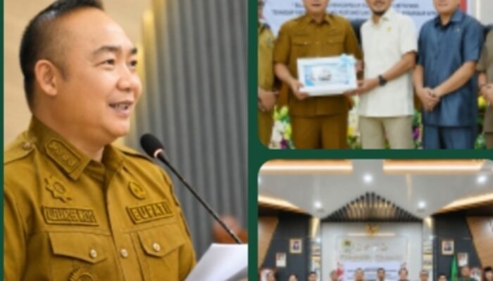 Bupati Ketapang, Alexander Wilyo, S.STP., M.Si menghadiri sekaligus menyampaikan pidato pengantar dalam Rapat Paripurna DPRD