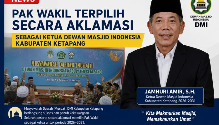Terpilih Aklamasi Pemimpin DMI Ketapang, Jamhuri Amir Usung Misi Besar untuk Masjid