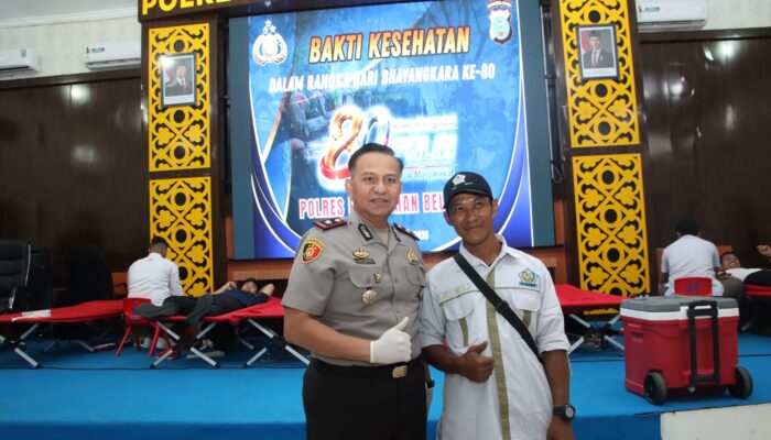 Sambut Hari Bhayangkara ke-80, Polres Pelabuhan Belawan Gelar Donor Darah