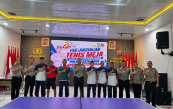 Semarak Hari Bhayangkara Ke-80, Polres Batu Bara Gelar Turnamen Tenis Meja Antar Satker dan Polsek Jajaran