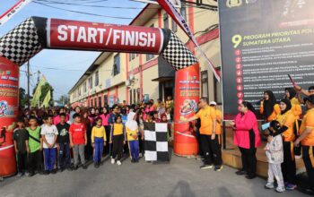 Polresta Deli Serdang Gelar Olahraga Bersama Sambut Hari Bhayangkara Ke-80