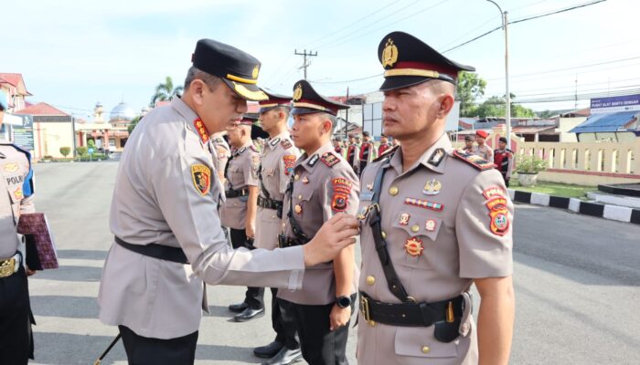 Kapolresta Deli Serdang Pimpin Sertijab Kasat Reskrim dan Dua Kapolsek Jajaran