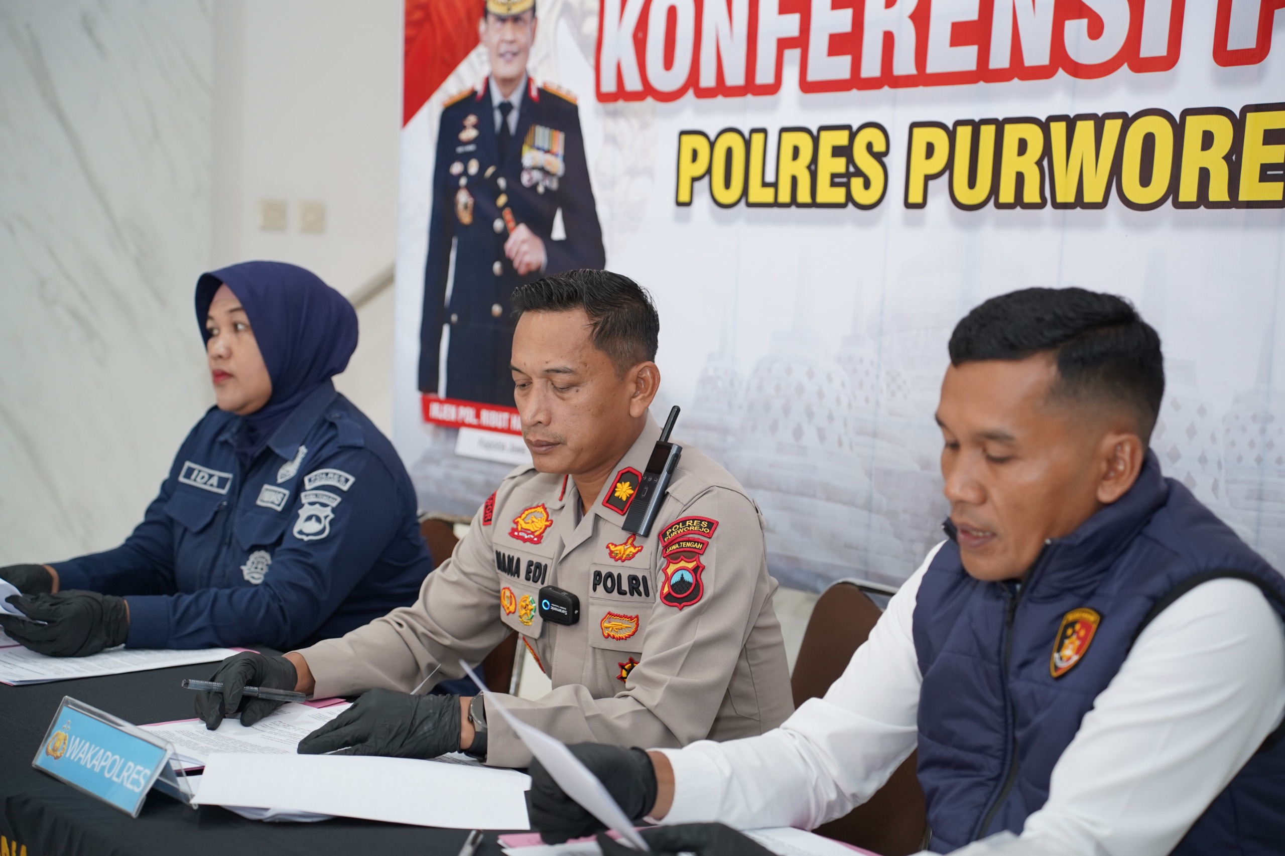 Petugas Satreskrim Polres Purworejo mengamankan barang bukti sindikat curanmor lintas provinsi.