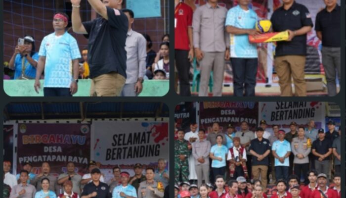 Bupati Ketapang Resmikan Turnamen Bola Voli Antar Desa, Momentum HUT ke-16 Pengatapan Raya Perkuat Persatuan Warga