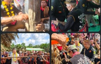 Bupati Ketapang Alexander Wilyo menghadiri Ritual Adat Besar Buka Portal Damai di Jelai Hulu untuk memperkuat hubungan masyarakat adat dan perusahaan.