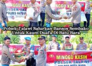 Perkuat Kemitraan, Polsek Talawi Gelar “Minggu Kasih” dan Salurkan Sembako untuk Warga Kurang Mampu