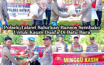 Perkuat Kemitraan, Polsek Talawi Gelar “Minggu Kasih” dan Salurkan Sembako untuk Warga Kurang Mampu