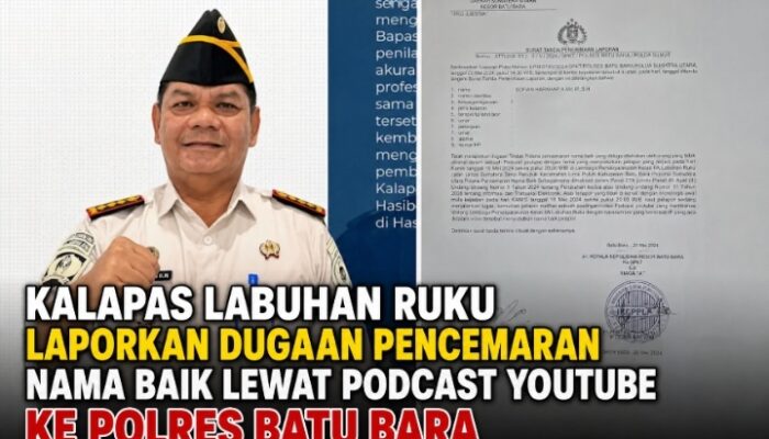 Kalapas Labuhan Ruku Laporkan Dugaan Pencemaran Nama Baik Lewat Podcast YouTube ke Polres Batu Bara