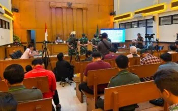 Sidang dugaan penyiraman air keras terhadap aktivis HAM Andrie Yunus memasuki tahap pledoi di Pengadilan Militer II-08 Jakarta.