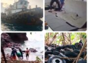 Kayong Utara | Bangkai Tongkang di Perairan Karimata Belum Dievakuasi, Muncul Pertanyaan Soal Penanganan Muatan Kapal