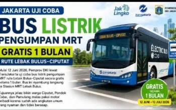 Jakarta | Bus Listrik Pengumpan MRT Lebak Bulus–Ciputat Gratis 1 Bulan, Mampukah Ubah Kebiasaan Warga? Bus listrik pengumpan MRT Lebak Bulus Ciputat TransJakarta uji coba gratis 1 bulan di Jakarta Selatan