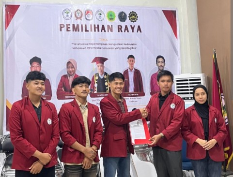 Gambar Fajar Nugraha dan Oktavia Rahmadani, Presiden dan Wakil Presiden BEM ITP2I Pelalawan periode 2026-2027.