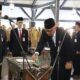 Wakil Bupati Purworejo Dion Agasi Setiabudi saat melantik dán mengambil sumpah 61 pejabat dán kepala sekolah di Pendopo Kabupaten.
