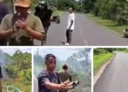 Dugaan Jalan Provinsi Retak Parah Imbas Tambang, Video Warga Bakar Alat TI di Kolong Biru Viral!, Siapa Bertanggungjawab?