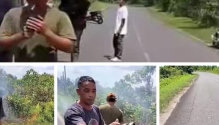 Dugaan Jalan Provinsi Retak Parah Imbas Tambang, Video Warga Bakar Alat TI di Kolong Biru Viral!, Siapa Bertanggungjawab?