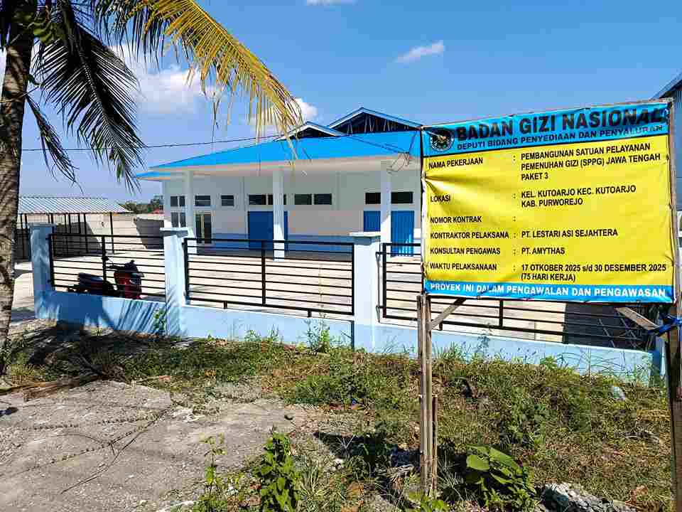 Pemasok material proyek dapur Makan Bergizi Gratis di Purworejo menuntut pelunasan tagihan.