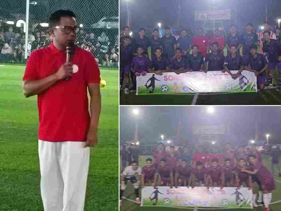 Bupati Pelalawan Zukri Misran menutup turnamen Mini Soccer Sorek Satu 2026.