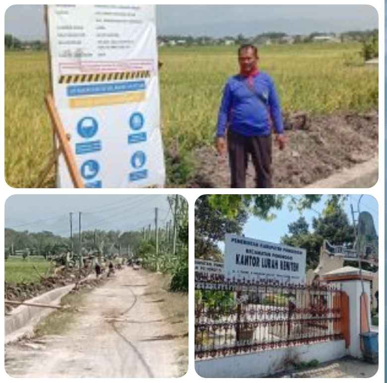Pengerjaan proyek irigasi persawahan melalui program HIPPA di Kelurahan Mangkujayan, Ponorogo.