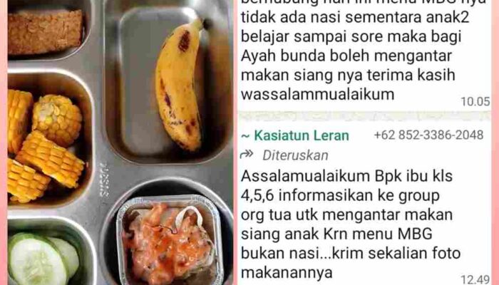 Anak SD Dihantam Lapar di Jam Kritis, Orang Tua Resah, Mengapa Menu MBG Tanpa Nasi?