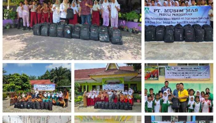 PT Musim Mas Kembali Salurkan 480 Paket Perlengkapan Sekolah Lewat Program GNOTA di Pelalawan
