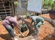 Berjibaku di Galian Septic Tank, Satgas TMMD Ke-129 Kodim 0102/Pidie dan Warga Wujudkan Sanitasi Layak