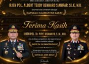 Bupati Ketapang Aleksander Wilyo mengucapkan selamat kepada kapolda Kalbar Bpk Irjen Pol. Albert Teddy Benhard Sianipar, S.I.K., M.H.