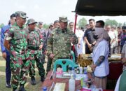 Sukseskan TMMD ke-129 di Nibung Hangus, Bupati Batu Bara dan Danrem 022/PT Serbu Stand UMKM Hingga Layanan Sosial