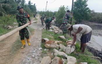 Satgas TMMD Ke-129 Kodim 0208/Asahan Kebut Pembangunan Turap di Batu Bara, Wujudkan Perlindungan Permukiman dan Kemanunggalan TNI-Rakyat