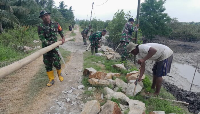Satgas TMMD Ke-129 Kodim 0208/Asahan Kebut Pembangunan Turap di Batu Bara, Wujudkan Perlindungan Permukiman dan Kemanunggalan TNI-Rakyat