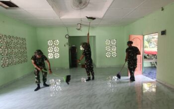 Gebut Renovasi Musholah Al Maghribi, Satgas TMMD Kodim Asahan Bersama Warga Batu Bara Perbaiki Sarana Ibadah
