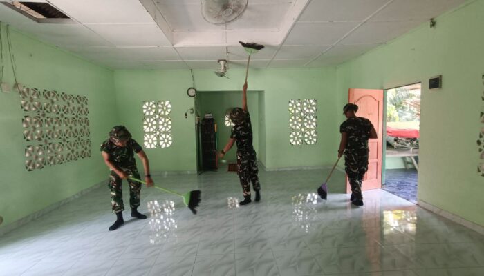 Gebut Renovasi Musholah Al Maghribi, Satgas TMMD Kodim Asahan Bersama Warga Batu Bara Perbaiki Sarana Ibadah