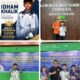 Idham Khalik saat merayakan kemenangannya sebagai juara 1 cabang olahraga bulutangkis pada seleksi O2SN tingkat Provinsi Sumatera Selatan tahun 2026.