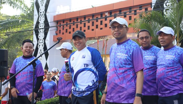 Polresta Deli Serdang Ikuti Fun Walk Peringati Hari Jadi Ke-80 Kabupaten Deli Serdang dan HUT APKASI ke 26