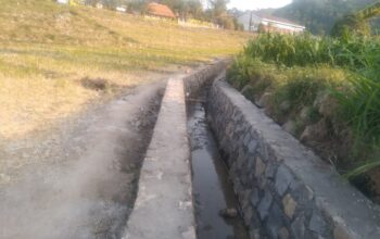 Pembangunan saluran irigasi di Desa Sendangagung, Magetan, melalui Program HIPPA.