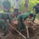 Satgas TMMD Ke-129 Kodim 0102/Pidie Kebut Penggalian Septic Tank MCK di Dayah Babul Ula Al-Munawarah