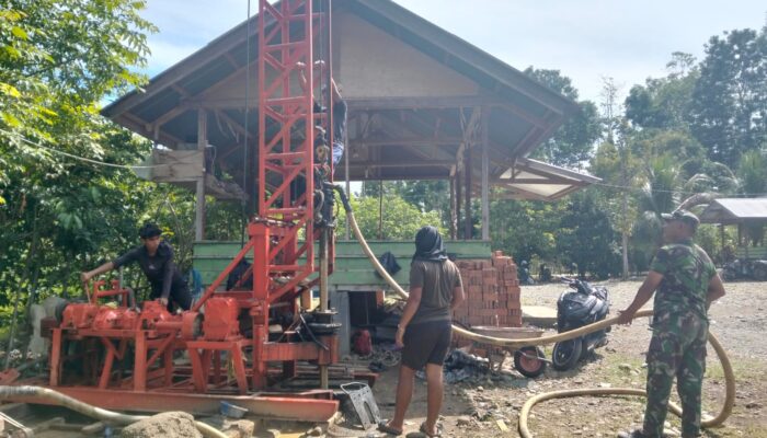 Satgas TMMD Ke-129 Kodim 0102/Pidie Genjot Pengeboran Sumur Bor di Dayah Babul Ula Al-Munawarah