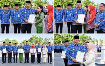 Bupati ketapang Alexander Wilyo, A.STP., M.Si melaksanakan Apel Gabungan ASN di lingkungan Pemerintah pada Jum’at pagi tanggal 17 Juli 2026,