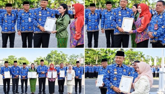Bupati ketapang Alexander Wilyo, A.STP., M.Si melaksanakan Apel Gabungan ASN di lingkungan Pemerintah pada Jum’at pagi tanggal 17 Juli 2026,