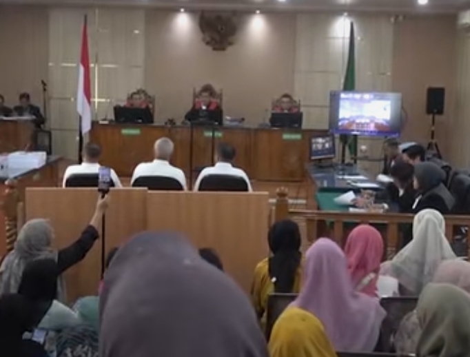 Suasana sidang pembacaan tuntutan terhadap Gubernur Riau nonaktif Abdul Wahid di Pengadilan Tipikor Pekanbaru