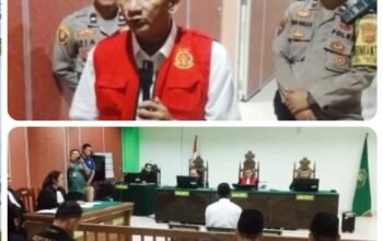 Suasana persidangan jurnalis Triberita.com, Harun, di Pengadilan Negeri Subang Kelas IA.